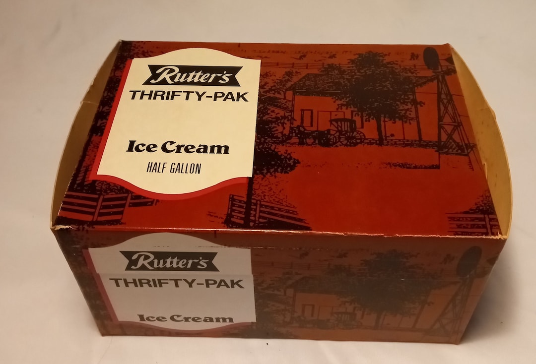 Vintage Rutter's Chocolate Ice Cream Thrifty-pak Box - Etsy