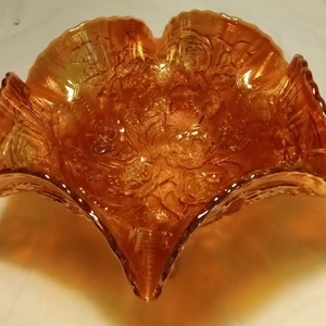 Imperial Lustre Rose 12&quot; Bowl Ruffled Marigold