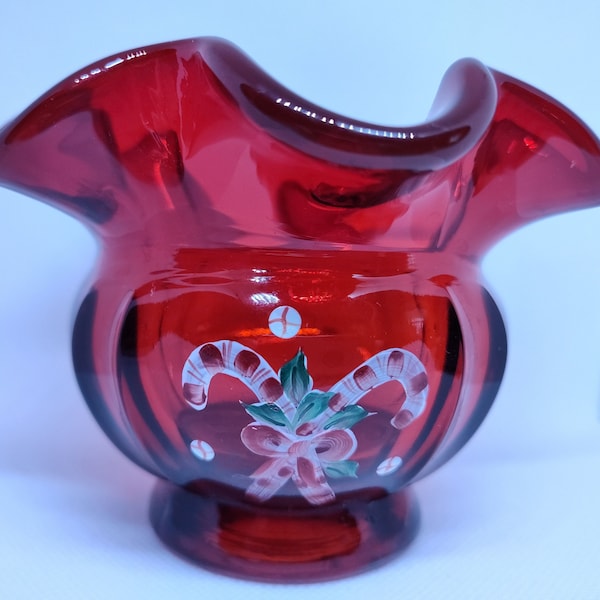 Fenton Cranberry Glass Etsy