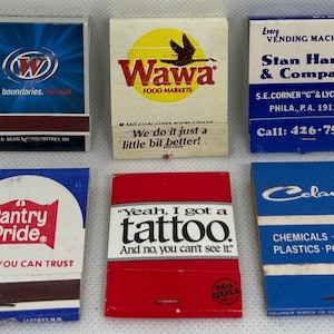 4 Vintage Matchbooks, Choice of lots