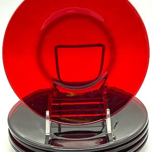 5 Royal Ruby Red 6 1/4” Plates
