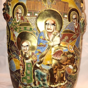 15&quot; Japanese Satsuma Meiji period Vase