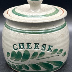 Glazed Stoneware Cheese Crock