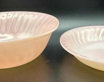 Pink Swirl Fire King Dishes - Etsy