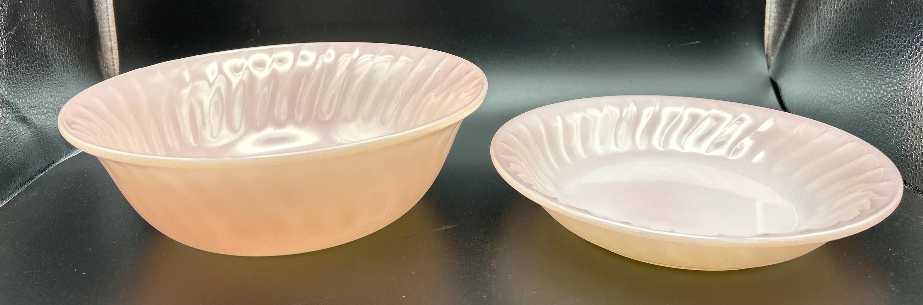 Pink Swirl Fire King Dishes - Etsy