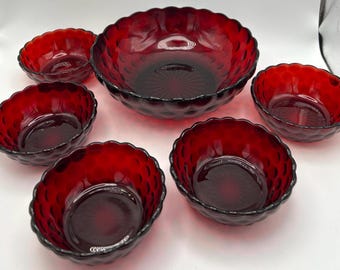 Ruby Red Bubble Berry Bowls