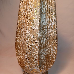 MCM Savoy Pottery 12&quot; Vase, Gold Splatter