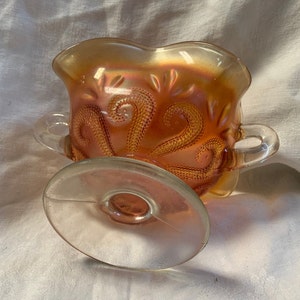 Dugan Marigold Question Mark Bon Bon Bowl w/ 2 Handles