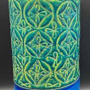 Bitossi Rimini Blu Line Vase by Aldo Londi
