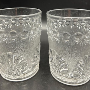2 Clear Shell & Jewel Tumblers