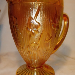 Marigold Iris & Herringbone Pitcher