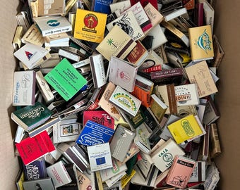 50 Random Vintage Matchbooks Miscellaneous, cut off heads
