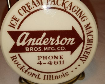 Mosaic Tile CO. Advertising Paperweight Anderson Ice Cream
