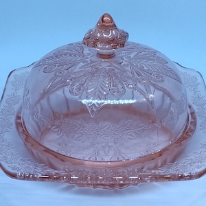Pink Adam Butter Dish with Cover