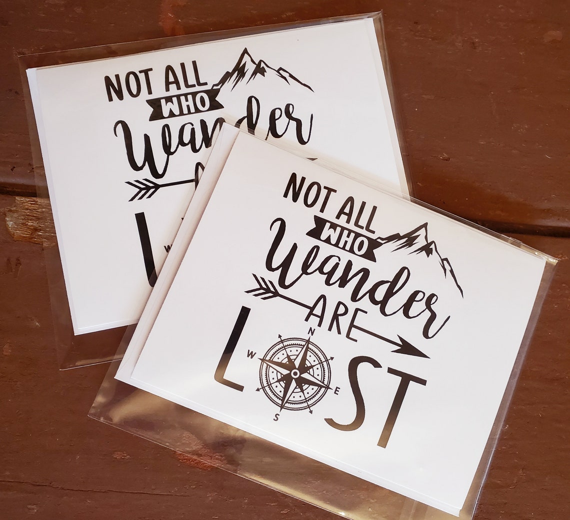 Card Not All Who Wander Are Lost | Etsy