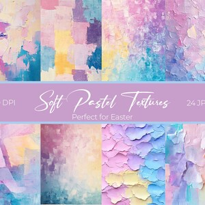 Soft Pastel Textures Digital Paper Pack – Backgrounds for Scrapbooking ...