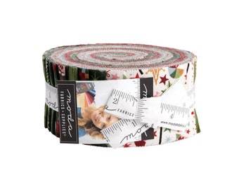 Jolly Good Jelly Roll, Basic Grey, Moda Jelly Roll, Christmas Fabric, Christmas Jelly Roll, Modern Christmas fabric, SKU 30720 JR