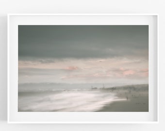 Hermosa Beach Photography Manhattan Beach Lifeguard Tower Pier South Bay California Photo Print Blue Seascape Los Angeles Coastal Sunset