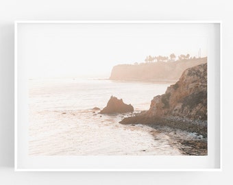 Palos Verdes Photography, California Coast South Bay Photo Los Angeles Terranea Resort Coastal Sunset Ocean Bluffs Cliffs Canyon Art Print