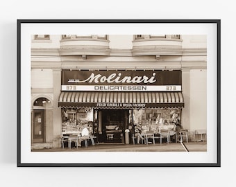 Black and White San Francisco Photography North Beach Little Italy Art Print Molinari Italian Deli Restaurant Kitchen Bay Area City Wall Art