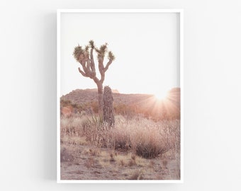 Joshua Tree Photography, Desert Art Print Bohemian Style California Boho Decor Desert Photography Southwest Palm Springs Modern Wall Art