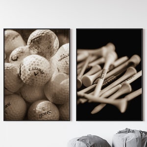 Golf Art, Golf photography, Sports pictures, Teen room decor, Golf print set, Sports art, Golf Balls, Man Cave Wall Art, Gifts for Golfers image 7