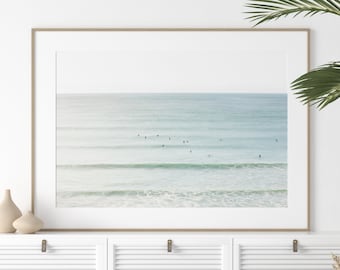 Surf Photography FRAMED Encinitas Photography Oceanside California Carlsbad Beach Large Art Print San Diego Surfers Coastal Wall Art Surfing