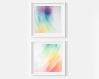 Abstract Chakra Art Print Set, Yoga Photography, Balance, Energy, Uplifting Pretty Colorful Modern Large Ready to Hang Fine Art Yoga Gifts