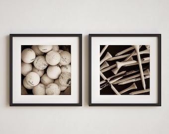 Golf Art Print Set, Golf photography, Sports pictures, Teen room deco Sports art Golf Balls Tees Father's Day Gifts for Golfers Mother's Day