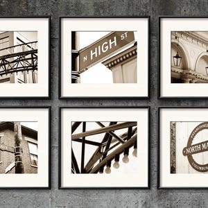 Columbus Ohio Photography, Short North Art Prints High Street Arches German Village Ohio State Architecture Hip Print Set Ohio Wall Art image 1