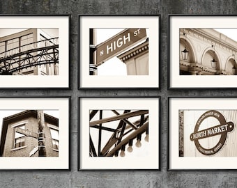 Columbus Ohio Photography, Short North Art Prints High Street Arches German Village Ohio State Architecture Hip Print Set Ohio Wall Art