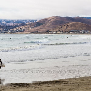 Surf Photography Central Coast Morro Bay Fine Art Photo Print Ocean California Mountains Waves San Luis Obispo Neutral Landscape Coastal