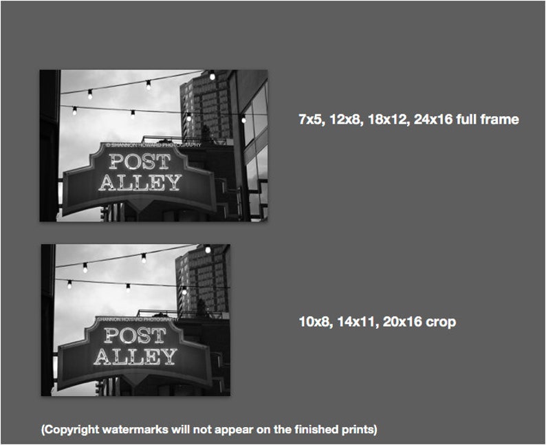 Post Alley Sign Post Alley Seattle Photography, Black and White Post Alley Sign Print ...