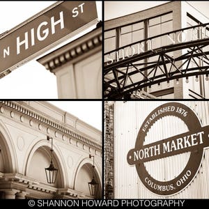 Columbus Ohio Photography, Short North Art Prints High Street Arches German Village Ohio State Architecture Hip Print Set Ohio Wall Art image 4