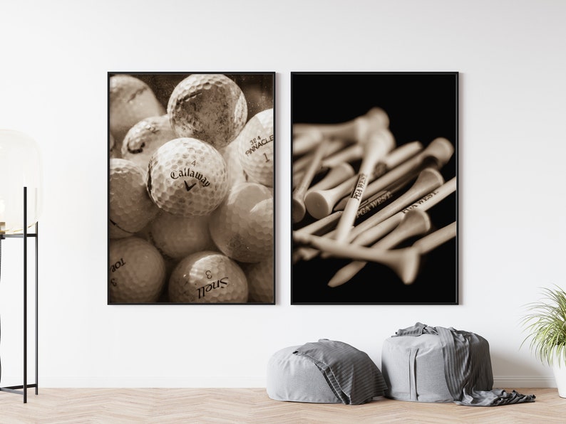 Golf Art, Golf photography, Sports pictures, Teen room decor, Golf print set, Sports art, Golf Balls, Man Cave Wall Art, Gifts for Golfers image 7