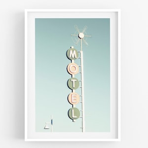 Route 66 Photography, Retro Hotel Art Print Motel Sign Albuquerque New Mexico Desert  Wall Art Decor Travel Photo Nob Hill Southwest Decor