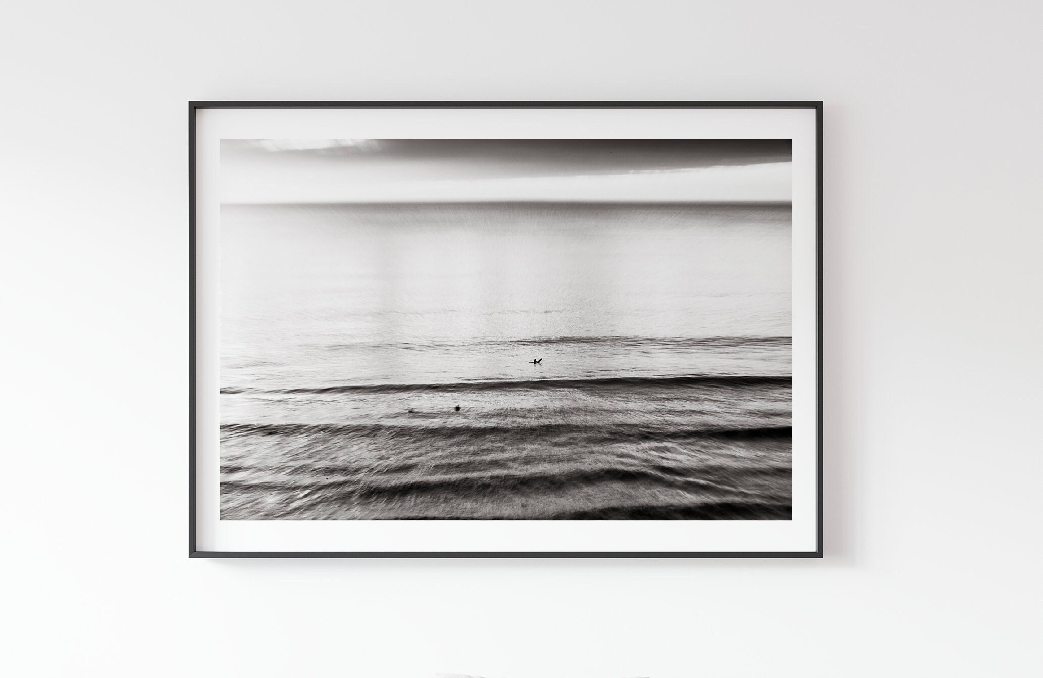 Black and White Surf Photography San Diego Torrey Pines Oceanside Carlsbad California Large Art Print Beach Coastal Beach House  Art Surfer