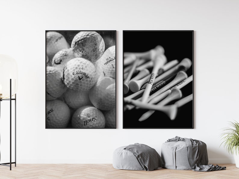 Golf Art, Golf photography, Sports pictures, Teen room decor, Golf print set, Sports art, Golf Balls, Man Cave Wall Art, Gifts for Golfers image 2