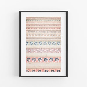 Mediterranean Photography Print, Spanish Architecture Spanish Style Wall Art Print Tiles Stairs Pretty Pastel Pink Blush Staircase Pattern image 7