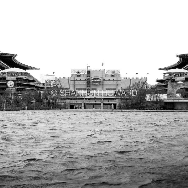 Heinz Field Photography Art Print, Black and White Pittsburgh Photography, NFL Football Stadium Three Rivers Steelers Pennsylvania Sports