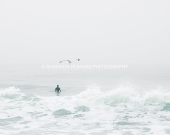 Surf Photography, Manhattan Beach Photography, California Coast Pastel Beach Art Prints Los Angeles Surfer Print Coastal Wall Art Surfing LA