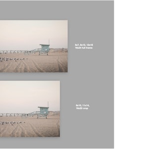 Hermosa Beach Photography 5th Street Lifeguard Tower Pier South Bay Los Angeles California Framed Photo Print Coastal Landscape LA Sunset image 4