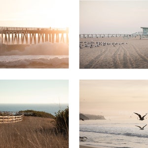 South Bay Photography, Hermosa Redondo Manhattan Art Prints Palos Verdes California Soft Neutral Beach Gallery Wall Los Angeles Print Set 9 image 9