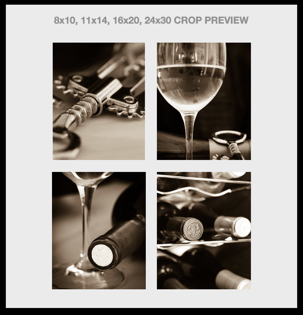Wine Photography Print Set Sepia Wine Art Winery California Etsy