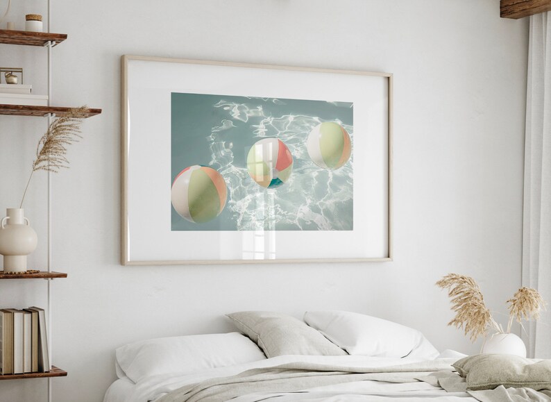 Children's Wall Art Beach Ball Photography Print Nursery Etsy