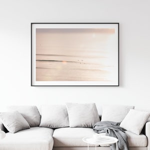 Surf Photography, Oceanside Beach Photography, Encinitas California Carlsbad Large Art Print San Diego Surfer Coastal Wall Art Surfing Blush immagine 7