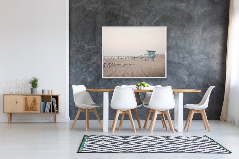 Hermosa Beach Photography 5th Street Lifeguard Tower Pier South Bay Los Angeles California Framed Photo Print Coastal Landscape LA Sunset image 10
