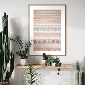 Mediterranean Photography Print, Spanish Architecture Spanish Style Wall Art Print Tiles Stairs Pretty Pastel Pink Blush Staircase Pattern image 5