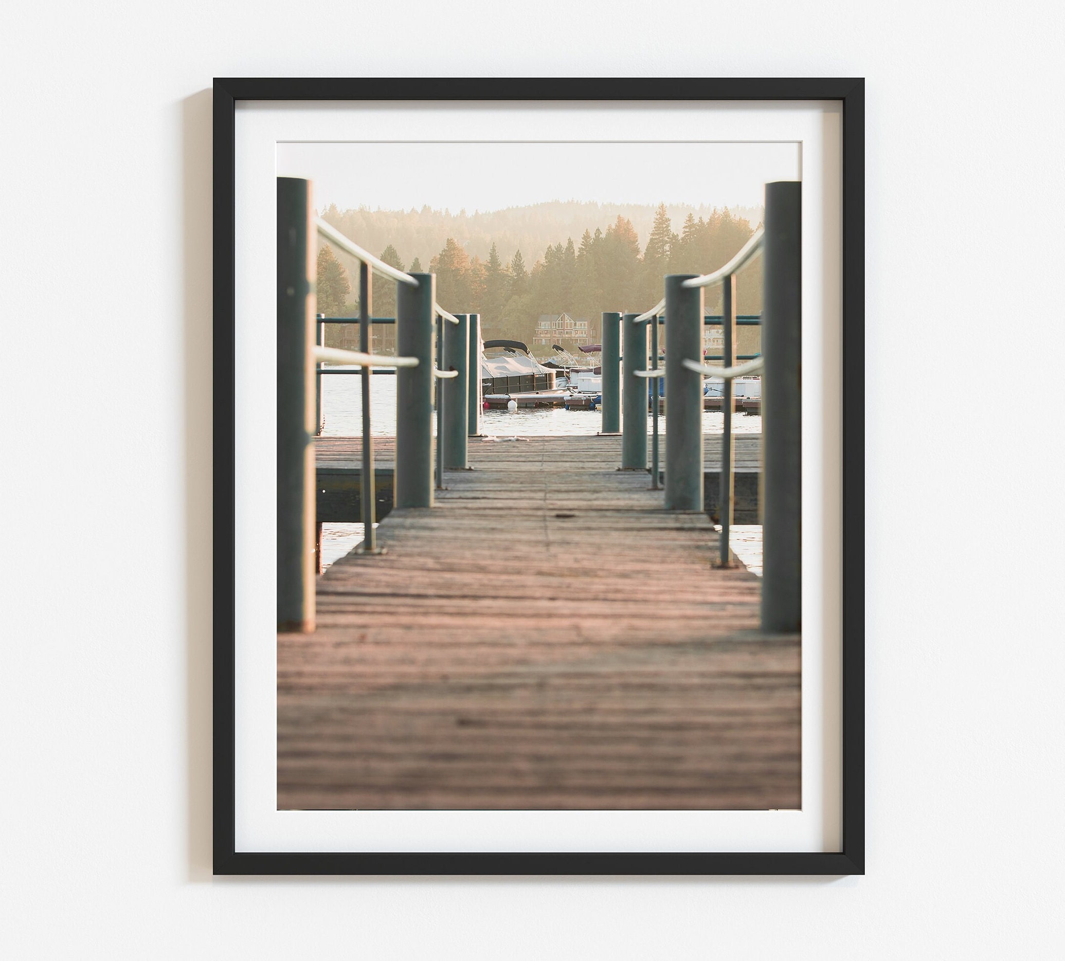 Lake Arrowhead Photography, Boat Dock Print Big Bear Art Alpine Lakes Print California Print Forest Mountain Cabin Art Lake Arrowhead Print