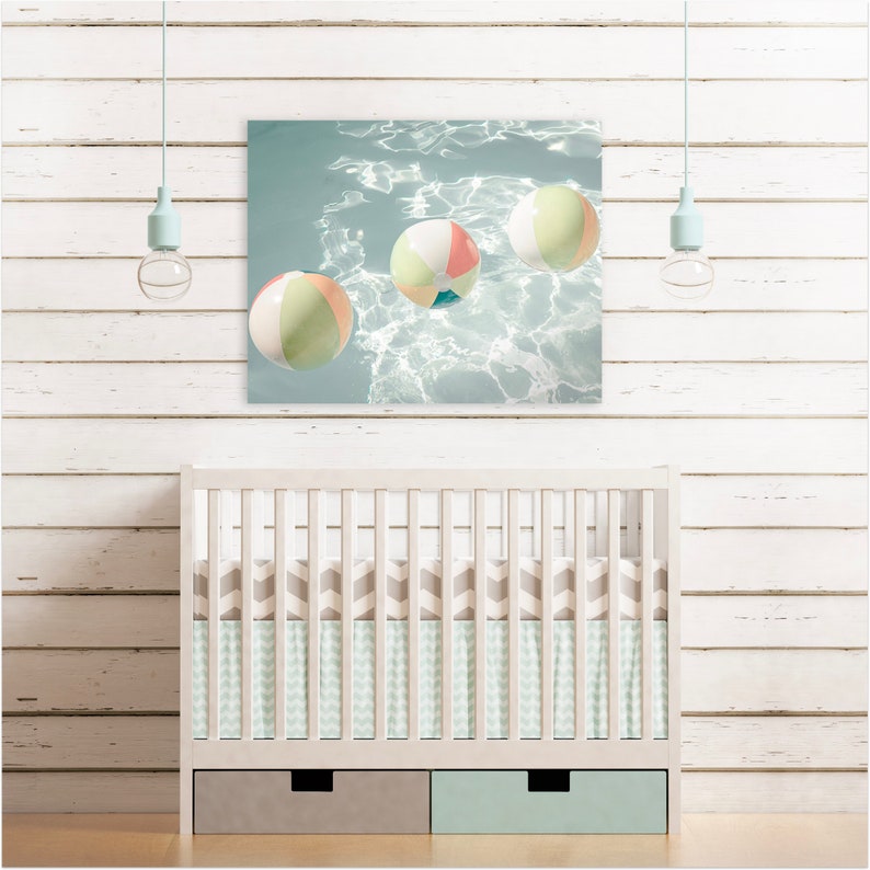 Children's Wall Art Beach Ball Photography Print Nursery Etsy